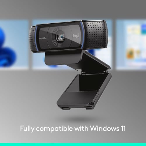Logitech C920x HD Pro PC Webcam Full 1080p/30fps Video - Black | 30fps Video, Clear Audio, Light Correction, Works with Teams, Meet, Zoom, Nintendo Switch 2, Mac, Tablet - size: 1 Pack, style: 1080P/30 fps, 720p/30fps