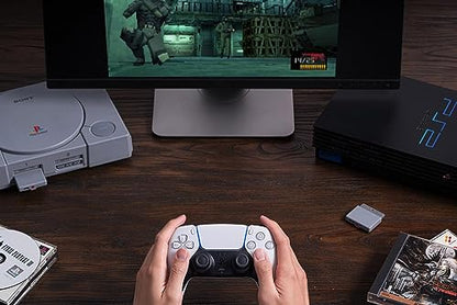 8Bitdo Bluetooth Retro Controller Adapter Receiver for PS1 PS2 and Windows | Compatible with PS5/PS4 Controller, Xbox Series/Xbox One Bluetooth and Switch Pro Controller