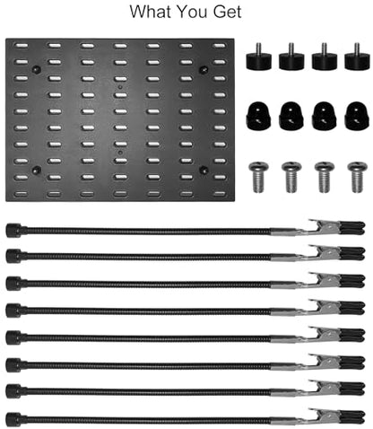 Model Paint Stand with 8 Bendable Alligator Clip Sticks,Model Holder for Painting, Large Base with 5mm Rods – Ideal for Gundam, Warhammer, Model Cars, Miniatures,and Scale Model Kits