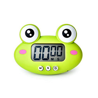 Kitchen Timer, Cute Cartoon Animal Countdown Timer, Digital Cooking with Magnetic, LCD Large-Screen Visual Clock, Hangable Alarm Clock with Stand，for Cooking Bake Sport Game (Timer-QW) - color: Timer-qw