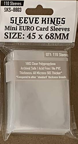 Sleeve Kings Gloomhaven: Jaws of the Lion Compatible Card Sleeves Bundle – 6 Packs, 660 Count, 45 x 68 and 63.5 x 88 mm, Extra Clear 60 Micron Polypropylene, Acid-Free, PVC-Free - style: Gloomhaven: Jaws of the Lion (8803 x 4 + 8810 x 2)