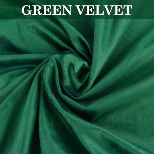 Klmnop 49 Inch Green Velvet Poker Table Cover, Round Table Tablecloth for Card Games, Noise Reducing Slip Prevention Cloth for Mahjong Board and Dice Playing