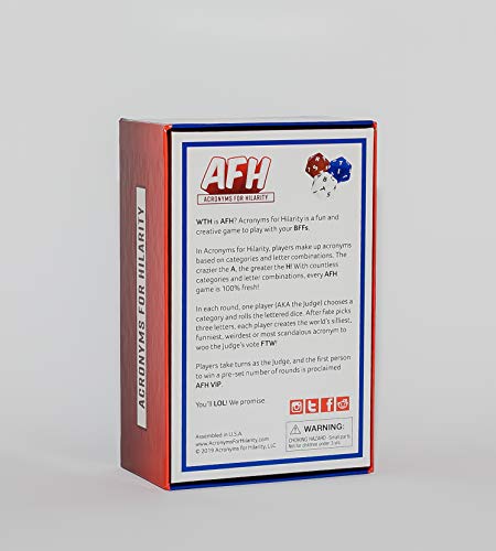 AFH: Acronyms For Hilarity - The Endlessly Funny Party Game for All Audiences!