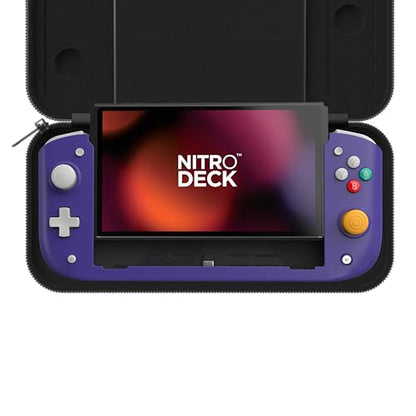 CRKD Nitro Deck Limited Edition with Carry Case - Professional Handheld Deck with Zero Stick Drift for Nintendo Switch and Switch OLED (Retro Purple - Nostalgia Collection) - color: Retro Purple