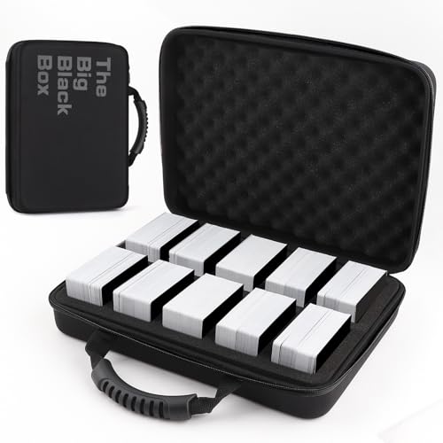 1200-2200 Card Game Case for Cards Against Humanity Game,Collectible Trading Card Storage Holder Compatible for Pokemon Cards, Sports Card and Baseball Cards,Playing Card Travel Carrying Case Fit All - color: Black