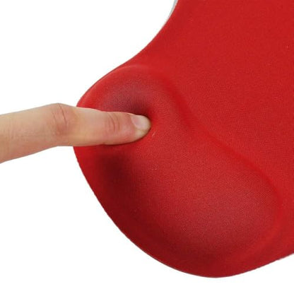 Office Mousepad with Gel Wrist Support - Ergonomic Gaming Desktop Mouse Pad Wrist Rest - Design Gamepad Mat Rubber Base for Laptop Computer -Silicone Non-Slip Special-Textured Surface (06Red) - color: 06Red