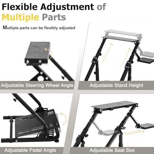Marada Sim Racing Wheel Stand,Adjustable height angle Steering Wheel Stand | Fit for Logitech G25 G27 G29 G920 G923, for Thrustmaster T300 T248, No Wheel/Pedals/Shifter
