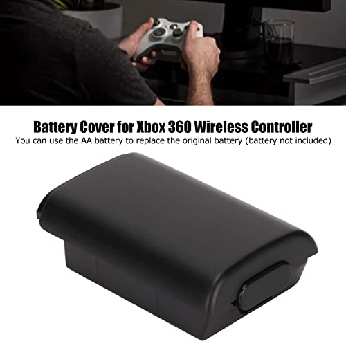 Game Console 360 Battery Cover, Wireless Controller Replacement ABS Plastic Shell Case for Game Console 360 Controller Battery Pack, Durable (Black) - color: Black