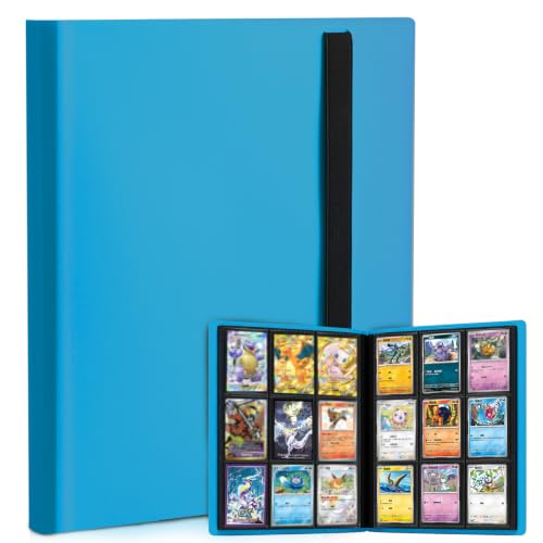 Trading Card Binder, 9 Pocket 20 Pages 360 Cards, Suitable for MTG, TCG(Sky Blue) - color: Sky Blue