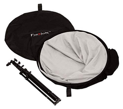 Fotodiox 5x7 (foot) Collapsible Black + White 2-in-1 Background, Backdrop Kit with Stand Support - size: 5x7in, style: Black + White