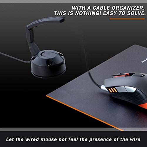 TWW Mouse Bungee, Aluminium Alloy Gaming Mouse Cable Cord Management System, Flexible Mouse Cable Holder Fixer for Esports Gaming