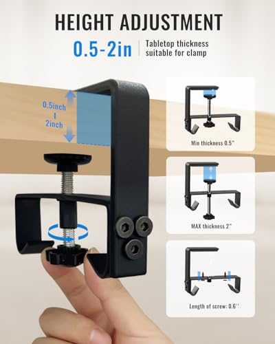 28" No Drill Under Desk Cable Management Tray - Upgraded Oxford Fabric with Cable Loop, No Damage to Table for Standing Desks and Home Office (Regular (28 Inch))