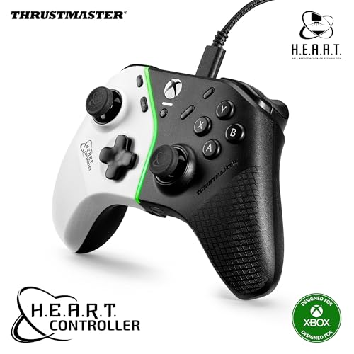 Thrustmaster HEART Hall-Effect Wired Gaming Controller - XBOX & PC | Zero-drift sticks, 0.01-degree accuracy, mechanical buttons, 2 remappable back buttons, RGB LED, 3.5 mm jack, anti-drift