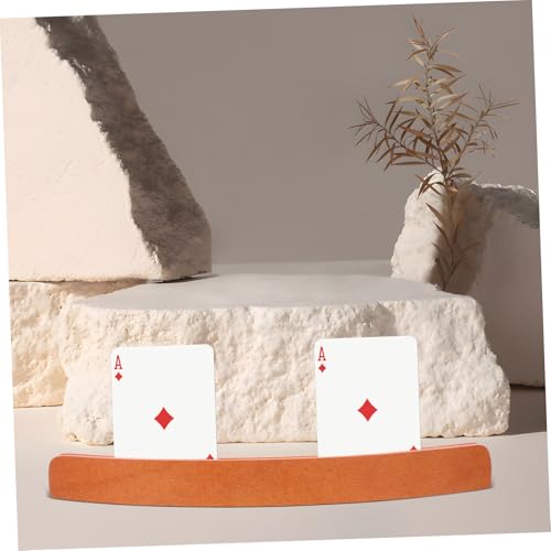 Wooden Playing Card Holder Stand Sturdy Card Rack Poker Display Base for Family Gatherings