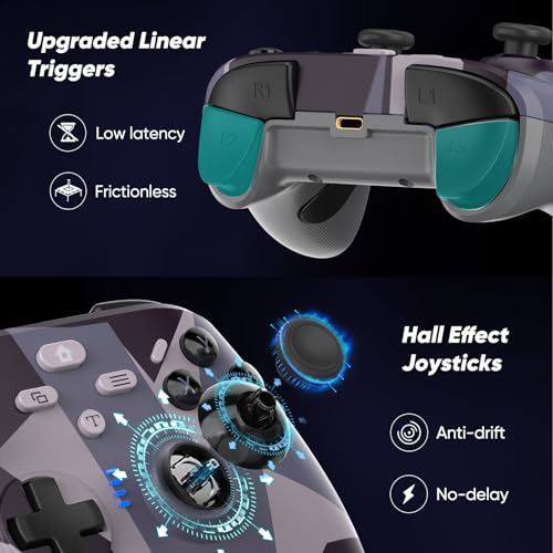 BETMI Wireless Controller for Xbox one/Series X|S/Windows 10/11 | 2.4GHz Gaming Gamepad with Hall Effect Joystick, Back Button, Macro/Turbo/Dual Vibration, 3.5mm Audio Jack