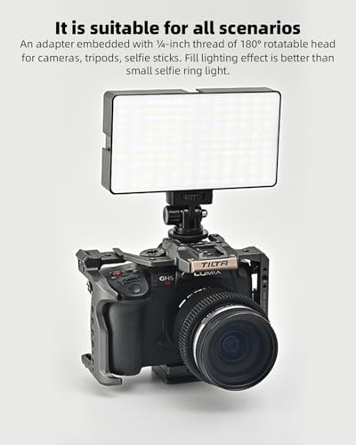 91 LED Portable Charger Selfie Light Video Conference Lighting | Clip & Camera Tripod Adapter, Rechargeable 2000mAh, CRI 96+, 4 Light Modes, For Phone iPhone Webcam Laptop Makeup - color: Glossy Black