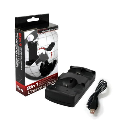 PS3 Controller Charger Station, Dual Controller and Move Controller Charging Dock USB Cable