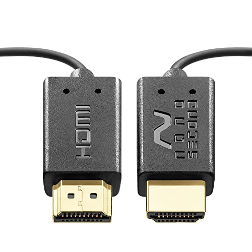 Extreme Slim 2.6' HDMI Cable - World's Thinnest and Most Flexible HDMI Cable. (2.6 Ft / 0.8m) High-Speed Supports Full 1080P, 4K, UltraHD, 3D, Ethernet, and Audio Return Channel