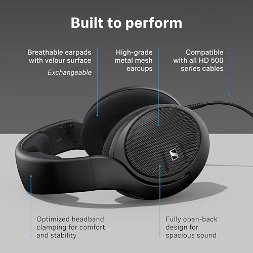 Sennheiser HD 560S Open-Back Over-Ear Wired Headphones, Black - size: (Pack of 1), style: HD 560S