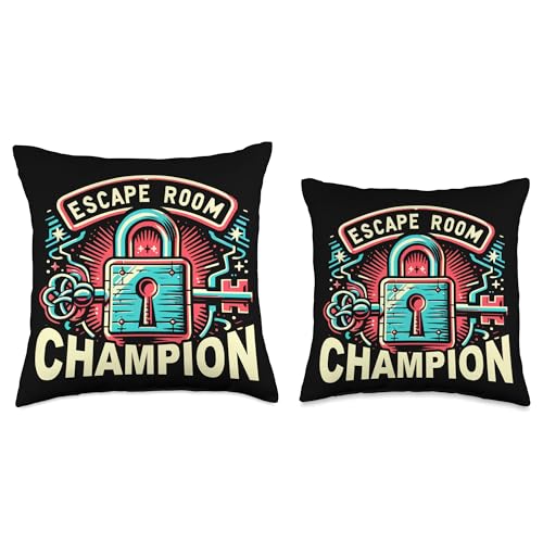Escape Room Game Lockpicking Puzzle Room Exit Game Throw Pillow - size: 18x18