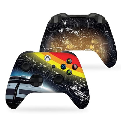 DreamController Cosmic Voyagger Custom X-box Controller Wireless compatible with X-box One/Series X/S Proudly Customized in USA I Permanent HYDRODIP Print(NOT JUST A SKIN)(MODDED) - color: Cosmic Voyageer, size: Modded - Front & Back Print
