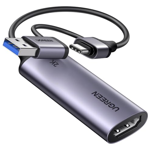 UGREEN 2K@30Hz 1080P 60FPS Video Capture Card 4K Input HDMI to USB 3.0 | 4K HDMI Input, Low Latency, Capture Card for Streaming Game Recording Compatible with Switch 2 Xbox PS4 PS5 PC Camera Usb C