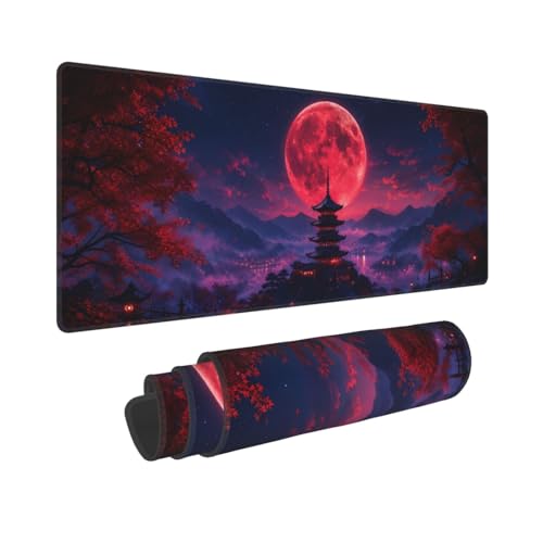 Extended Gaming Mouse Pad, Large Mouse Mat, XL Desk Pad for Keyboard and Mouse, Non-Slip Rubber Base & Stitched Edges for Gamer Office 31.5x11.8 in - color: 7