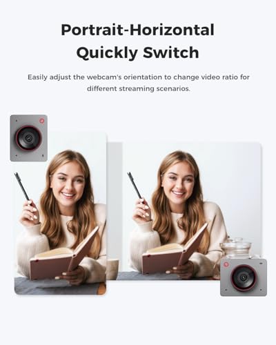 OBSBOT Meet 2-4K Webcam for PC with 1/2" Sensor, AI Framing & Autofocus | Beauty Mode, Lightweight, Gesture Control, HDR, Dual Microphone, 60 FPS, Web Cam for Streaming, Meeting, Gaming. (Space Grey) - color: Meet 2 Grey