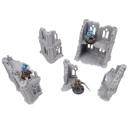 Tabletop Terrain Hab Unit Ruins - Modular Sci-Fi Terrain for Tabletop Wargaming Competitive Ruins 28mm 32mm