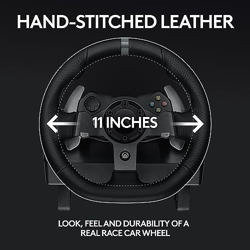Logitech G920 Driving Force Racing Wheel and Floor Pedals, Real Force Feedback, Stainless Steel Paddle Shifters, Leather Steering Wheel Cover for Xbox Series X|S, Xbox One, PC, Mac - Black - style: Xbox X|S, Xbox One, PC/Mac