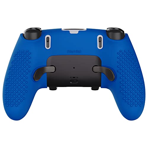 PlayVital 3D Studded Edition Anti-Slip Silicone Cover Case for ps5 Edge Controller, Soft Rubber Protector Skin for ps5 Edge Wireless Controller with 6 Thumb Grip Caps - Blue - color: Blue