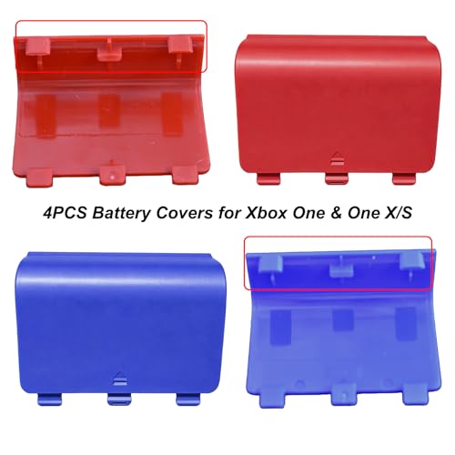 4 Pcs Battery Cover Replacement for Xbox One/One S/One X Controller[NOT for Xbox Series X/S],Battery Back Shell Covers Repair Part Compatible with Xbox One Controller - color: 4 Color
