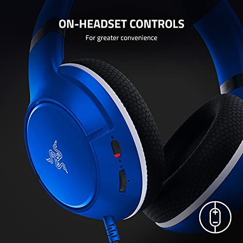 Razer Kaira X Wired Headset for Xbox Series X|S, Xbox One, PC, Mac & Mobile Devices: Triforce 50mm Drivers - HyperClear Cardioid Mic - Memory Foam Ear Cushions - On-Headset Controls - Shock Blue - color: Blue