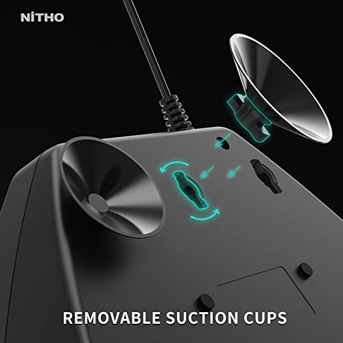 Nitho Drive Pro ONE Racing Wheel with Pedals and Separate Shifter, 270° Gaming Steering Wheel Compatible with PC, PS4, Switch, Xbox One & Xbox Series X|S, Zero Dead Zone Driving Sim with Vibration
