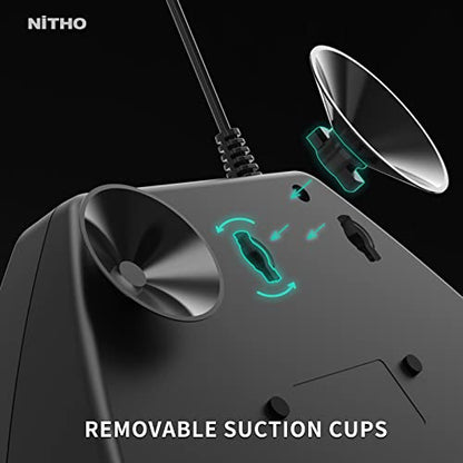Nitho Drive Pro ONE Racing Wheel with Pedals and Separate Shifter, 270° Gaming Steering Wheel Compatible with PC, PS4, Switch, Xbox One & Xbox Series X|S, Zero Dead Zone Driving Sim with Vibration