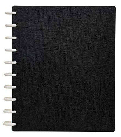 Talia Discbound Notebooks, Planner, Customizable, (Black, Midsize (7.5in x 9.75in)) - color: Black, size: Midsize (7.5in x 9.75in)