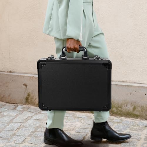 15 Inch Hard Carrying Storage Case | Ideal for Microphone & Camera Gear Transportation, DJ Mixer Case with Customizable Pre-Diced Foam, 15 X 11 X 4.3 Inch, Black - size: Inner：14.5''X 10.5 X 5.5''