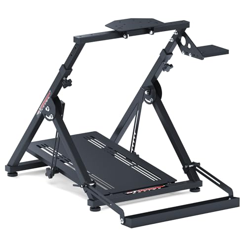 GT OMEGA Apex Racing Wheel Stand - Compatible with Logitech G29 and G920, Fanatec ClubSport, and Thrustmaster TX, T500, & T300, Foldable, Tilt-Adjustable for Racing Control