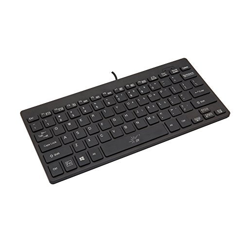 SR Mini Keyboard Wired Thin Light 78 Keys USB Multimedia Small for Pc Computer Laptop - color: Wired