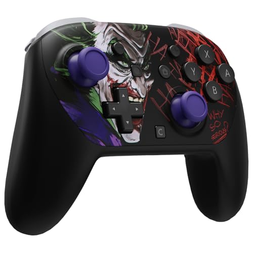 eXtremeRate DIY Replacement Faceplate Shell for Nintendo Switch 2 Pro Controller, Custom Front Housing Case, Thumbsticks and Screwdriver Tools for Switch 2 Pro Controller - Clown Hahaha - color: Clown HAHAHA