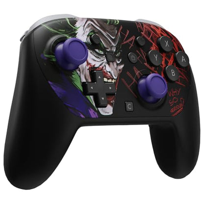 eXtremeRate DIY Replacement Faceplate Shell for Nintendo Switch 2 Pro Controller, Custom Front Housing Case, Thumbsticks and Screwdriver Tools for Switch 2 Pro Controller - Clown Hahaha - color: Clown HAHAHA