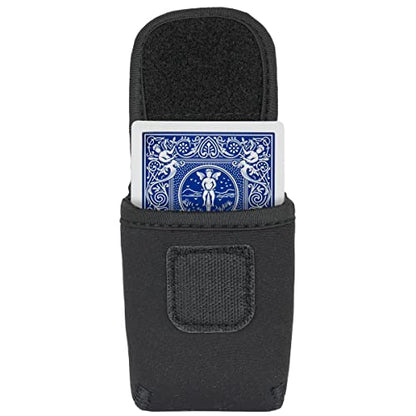 USA Gear Single Deck of Cards Case - Compatible with Poker, Bicycle Playing Deck, Uno, KEM, Copag and More - Playing Card Case Flexible Neoprene, Belt Loop, Carabiner Clip