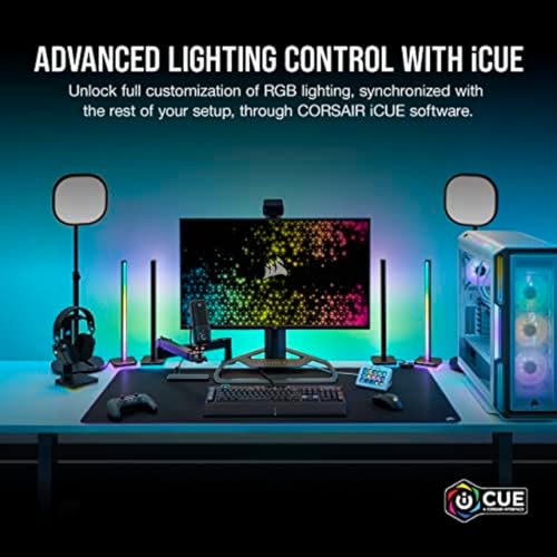 Corsair MM700 RGB Extended 3XL Cloth Gaming Mouse Pad/Desk Mat - Massive 1,220mm x 610mm (48” x 24”) Cloth Surface, 360° Three-Zone RGB Lighting, Two USB Ports - Black - size: 48"L x 24"W