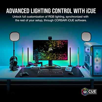 Corsair MM700 RGB Extended 3XL Cloth Gaming Mouse Pad/Desk Mat - Massive 1,220mm x 610mm (48” x 24”) Cloth Surface, 360° Three-Zone RGB Lighting, Two USB Ports - Black - size: 48"L x 24"W