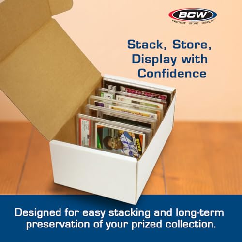 BCW Graded Card Storage Box - Sports & Trading Card Holder - 1 Pack