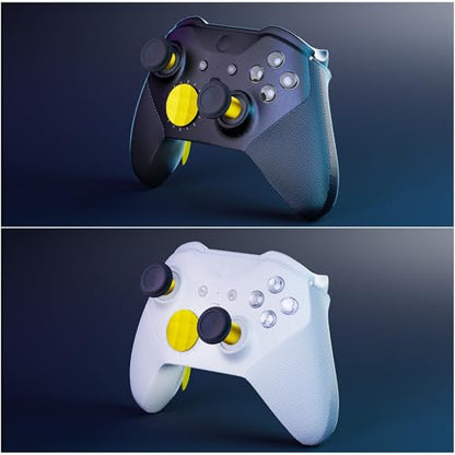 14-in-1 Controller Accessories Kit Compatible with Xbox Elite Series 2, 6 Premium Metal Thumbsticks, Swap Joysticks, 4 Interchangeable Paddles, 2 D-Pads, 1 Tool & 1 Storage Bag (Bright Gold) - color: Bright Gold
