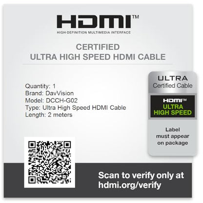 HDMI 2.1 Cable ARC/eARC Cable for Soundbar to TV, Certified Ultra High Speed HDMI Cable Braided-8K@60Hz,4K@120Hz,48Gbps,HDCP 2.3,HDR 10,Compatible with PS5/Xbox/RTX 4090/Monitor(6.6FT Grey) - size: 6.6FT