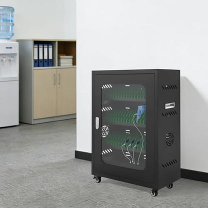 Rechargeable Mobile Phone Charging Cabinet,50 Slots Cell Phones Charging Station Portable Cellphone Charging Cart with Combination Lock, for Students and Employees, Tourists - size: 50Slots