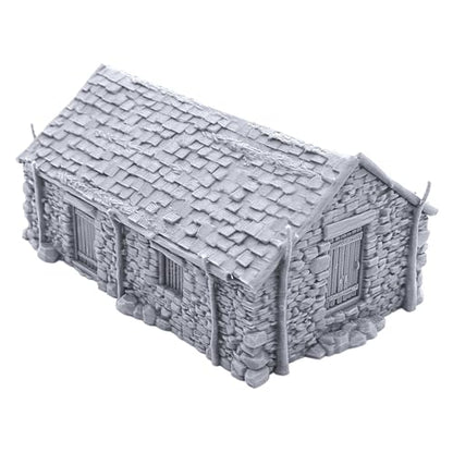 The Stone Barn by Printable Scenery, 3D Printed Tabletop RPG Scenery and Wargame Terrain 28mm Miniatures