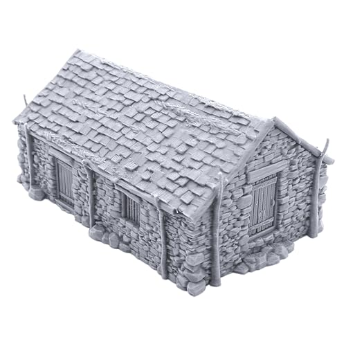 The Stone Barn by Printable Scenery, 3D Printed Tabletop RPG Scenery and Wargame Terrain 28mm Miniatures